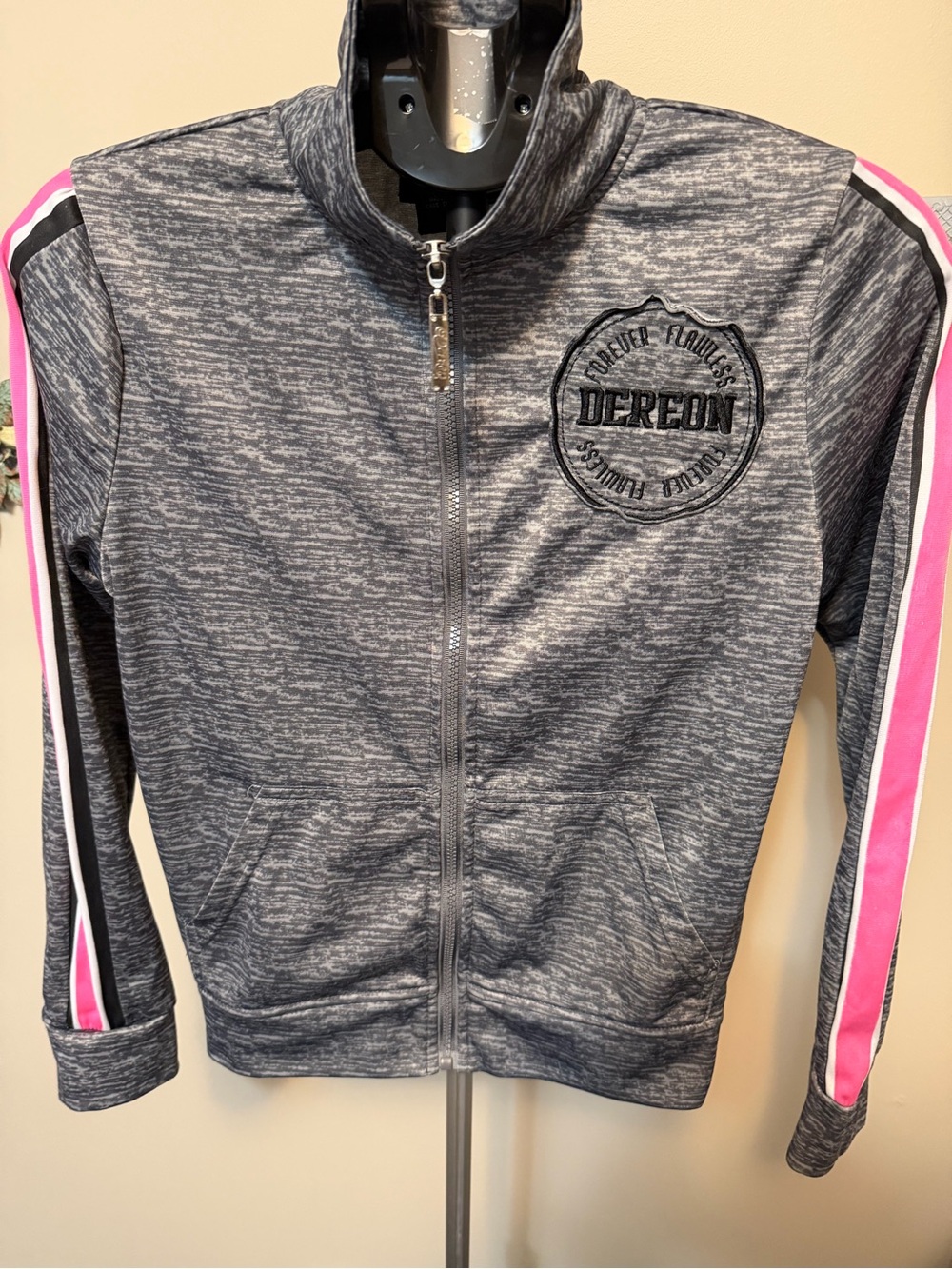 Y2K House of Dereon Forever Flawless Striped Track Jacket - S